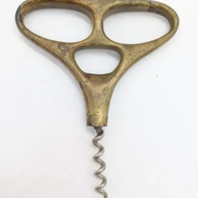 Sale Photo Thumbnail #209: Vintage Brass Skull Corkscrew Wine Opener Made In Austria