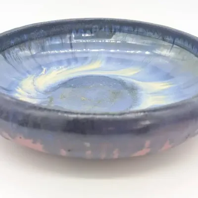 Sale Photo Thumbnail #225: Arts And Crafts Fulper Pottery Shallow Low Centerpiece Console Bowl