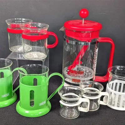Sale Photo Thumbnail #272: Vintage Coffee and Espresso Cups and Press | Bodom | La Cafetiere