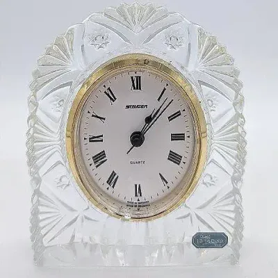 Sale Photo Thumbnail #234: J. G. Durand France Crystal Desk Clock with Staiger Made in Germany Movement