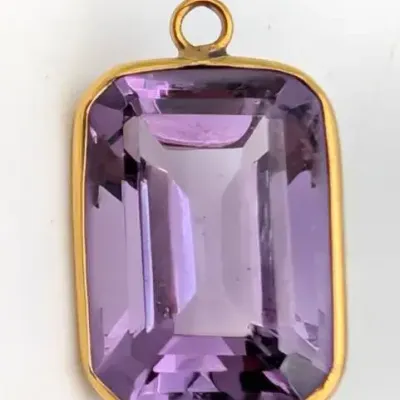 Sale Photo Thumbnail #316: 14K Gold and Amethyst Pendant