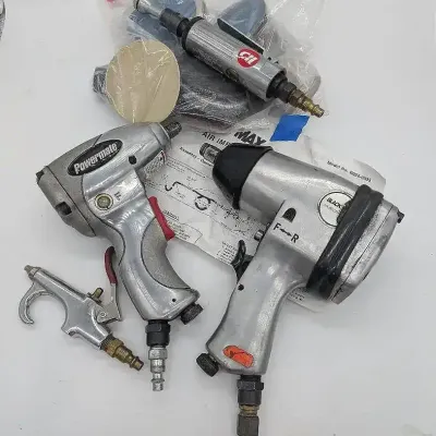 Sale Photo Thumbnail #302: 4 Air Tools | Black Max Impact Wrench | Powermate Impact Wrench | Blow Gun | CH Die Grinder