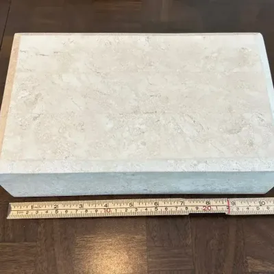 Post-modern Travertine Marble Like Material -Jewelry and Trinket Box