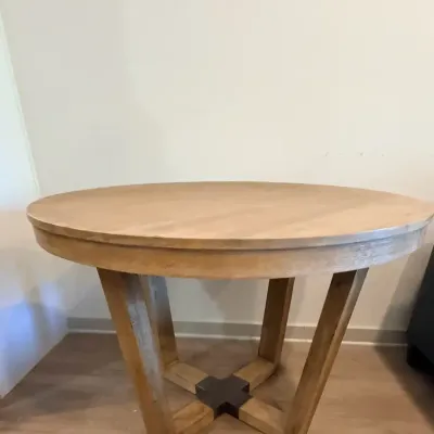 Havertys Round Kitchen Table Driftwood Finish X Base Legs