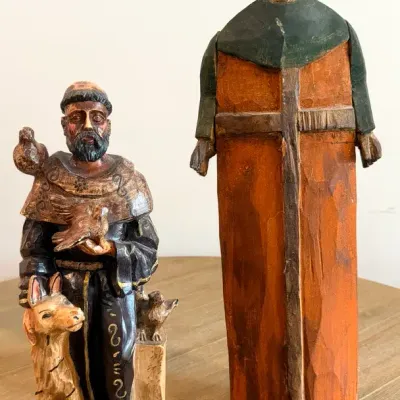 Wooden Figures In Spanish Or Italian Design