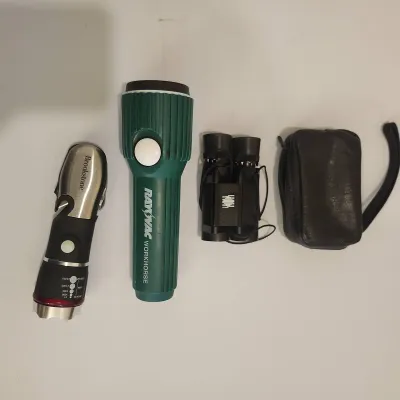 Binos, Flashlight, And Multi-tool