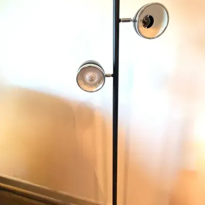 Black Three Bulb Adjustable Floor Lamp