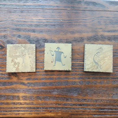 Decorative Sandstone Coasters 