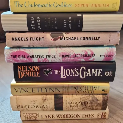 8 Various Hardcover Fiction Novels
