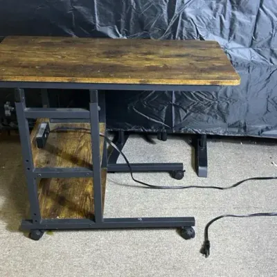 Side Table With Electric Outlets 