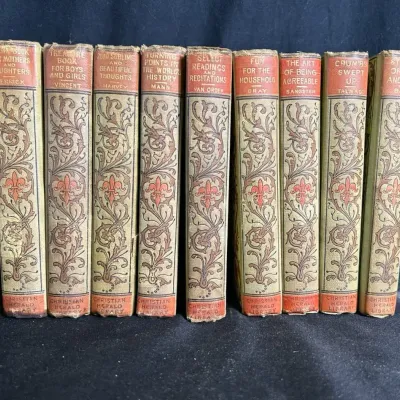 Nine Antique Christian Herald Library From 1897