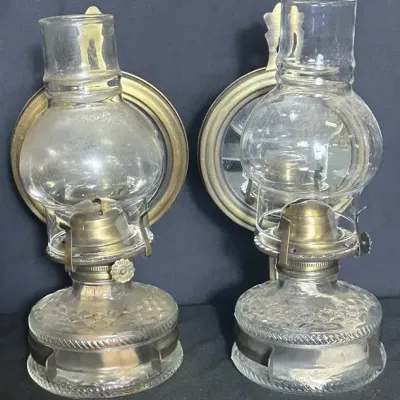 Wall Mounted Oil Lamp Set