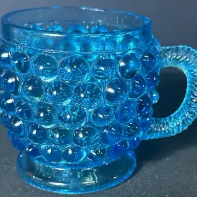 Vintage Fenton Hobnail Glass Teacup