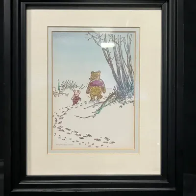 Winnie The Pooh And Piglet Framed Print