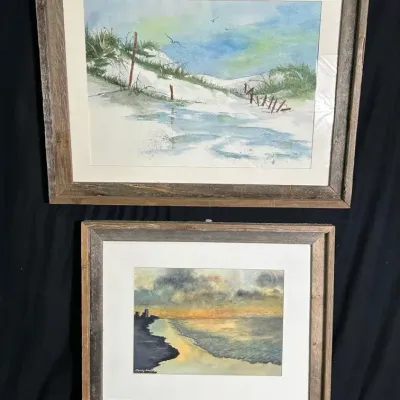 Framed Coastal Watercolors – Bobby Walters & Dixie Helf