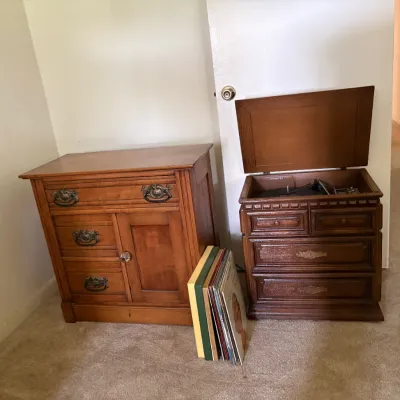 Sale Photo Thumbnail #3: Vintage Cabinet & Record Player
