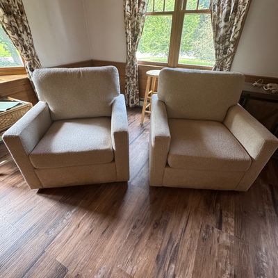 Sale Photo Thumbnail #41: Boucle accent chairs set of 2