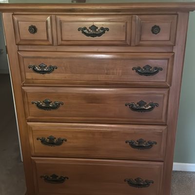 Sale Photo Thumbnail #4: Vintage maple chest of drawers