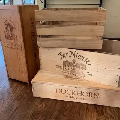Wood Vineyard Crates 