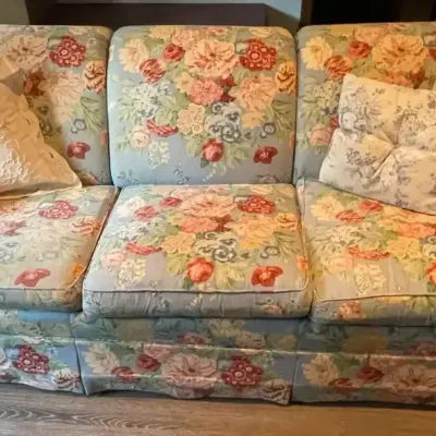 Ethan Allen Floral Sofa