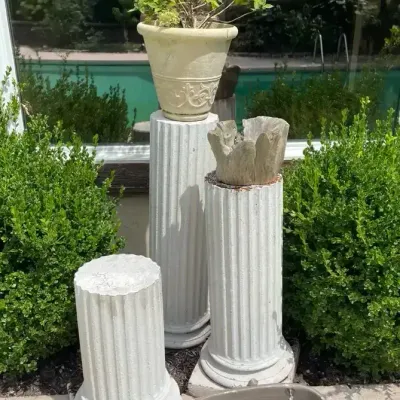 Three Outdoor Foam Pillars, Outdoor Planters