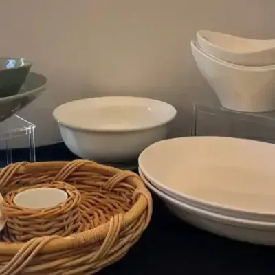  White Large Serving Pieces. Chip And Dip 