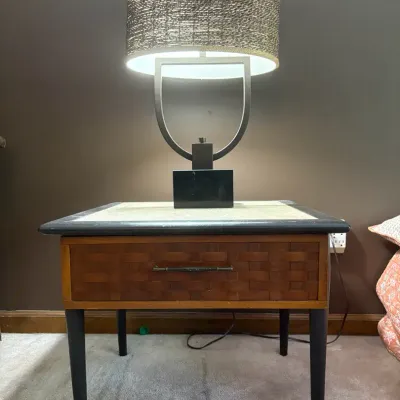 Side Table and Lamp
