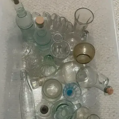 Vintage Clear Glassware/Bottles Mystery Lot