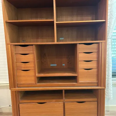 CI500 Vintage Danish Modern Wall Unit and hutch 