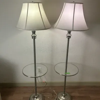 CI204 Traditional Floor Lamps with Built-in Glass Tray Tables