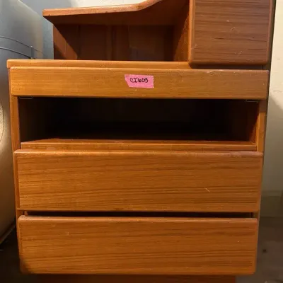 CI605 Midcentury Modern Wood Nightstand #2