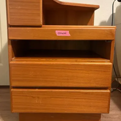 CI604 Midcentury Modern Wood Nightstand #1