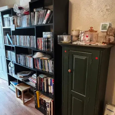 Bookshelves DVDs
