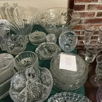 Crystal serving dishes