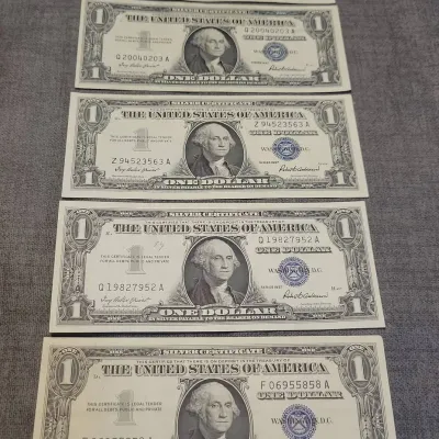 1957 US $1 Silver Certificates (10)