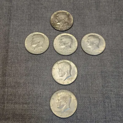 1965-1969 US Kennedy Half Dollars (6)