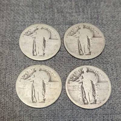 US Standing Liberty Quarters (4)