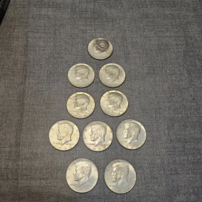 1965-1969 US Kennedy Half Dollars (10) Lot #2