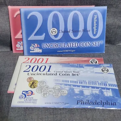 2000 & 2001 US Uncirculated Coin Sets