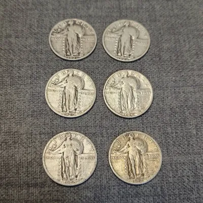 US Standing Liberty Quarters (6)