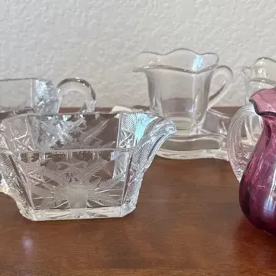 Glass Cream & Sugar Sets