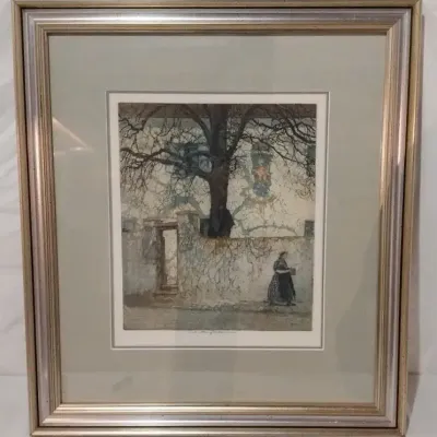Luigi Kasimir Etching & Aquatint "The Milk Maid"