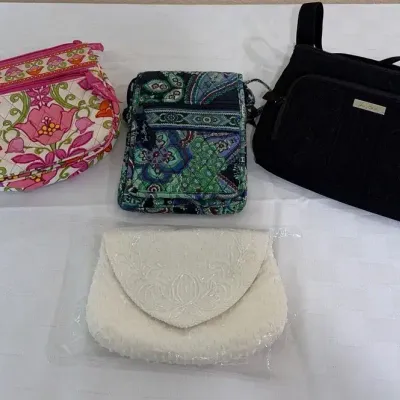 Vera Bradley Purses and a Beaded Clutch