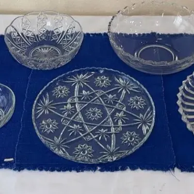 Glass Serving Plates And Bowls