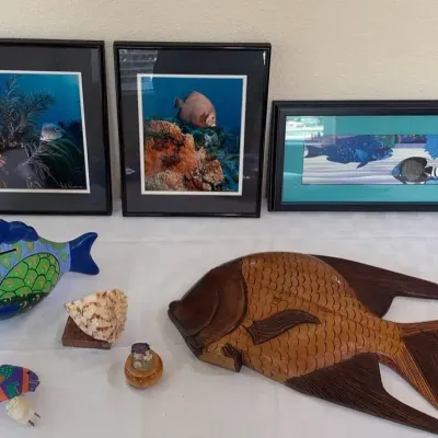 Fish Decor And Prints Framed With Glass