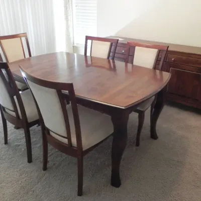 Canadel Dining Room Table and Chairs with Matching Buffet