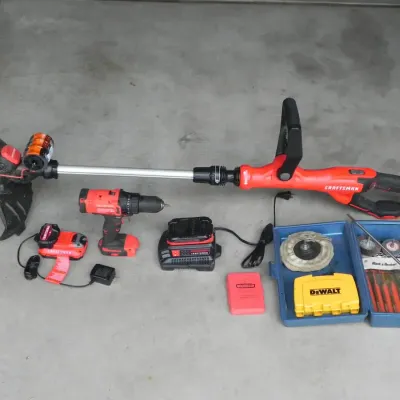 Craftsman Battery Operated Weed Wacker and Drill with Chargers