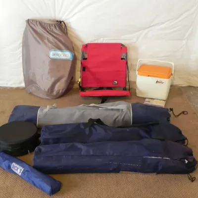 Portable Outdoor Seating with Extra Small Necessities Including Inflatable Aerobed