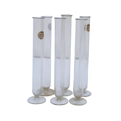Sale Photo Thumbnail #325: 6 ANTIQUE FOOTED GLASS TEST TUBES