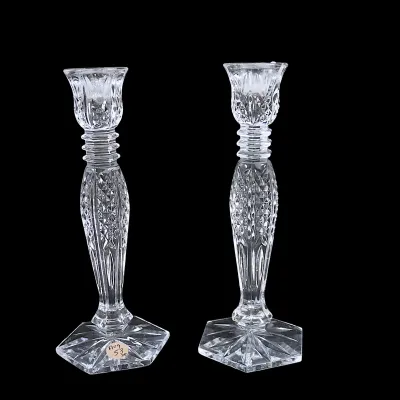 Sale Photo Thumbnail #110: PAIR of WATERFORD CRYSTAL BETHANY CANDLESTICKS